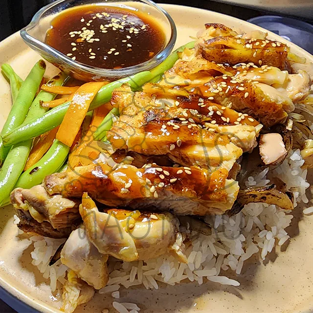 Teriyaki con Pollo Asado